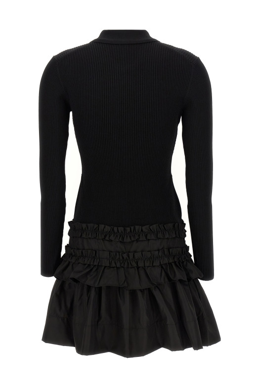 'Melange Rib Knit Mini' dress Black