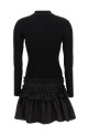 'Melange Rib Knit Mini' dress Black