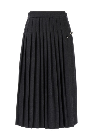 Pleated skirt Gray
