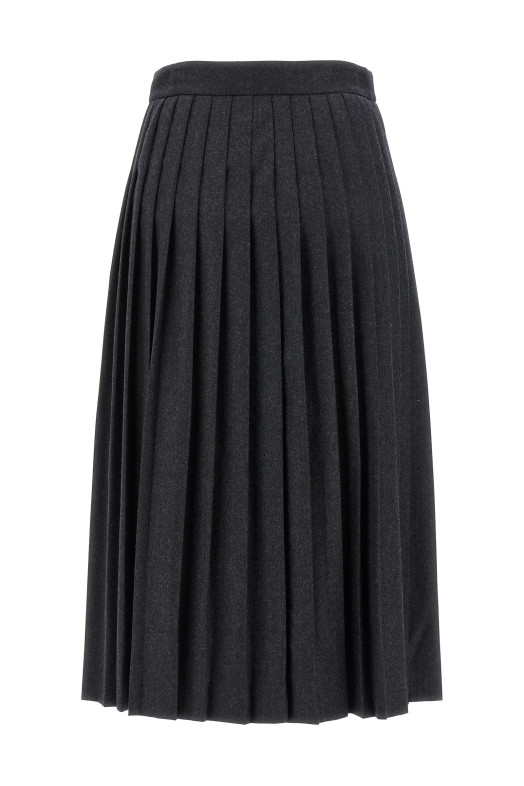 Pleated skirt Gray