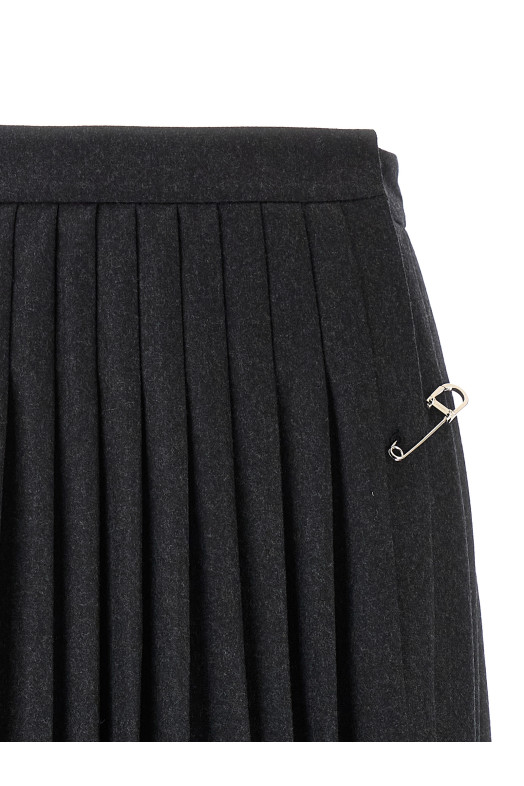 Pleated skirt Gray