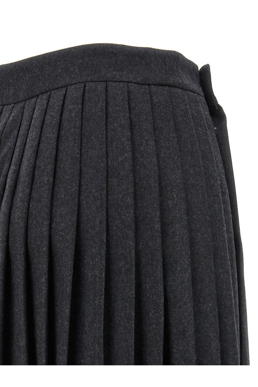 Pleated skirt Gray