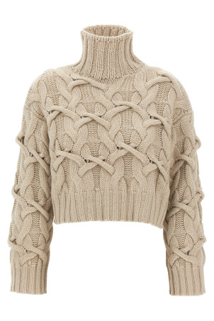 Braided sweater Beige
