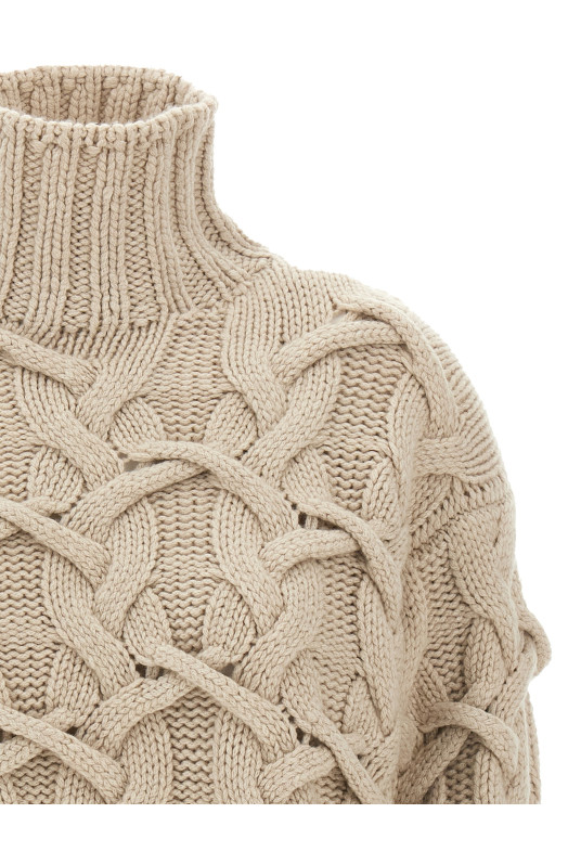 Braided sweater Beige Braided sweater Beige