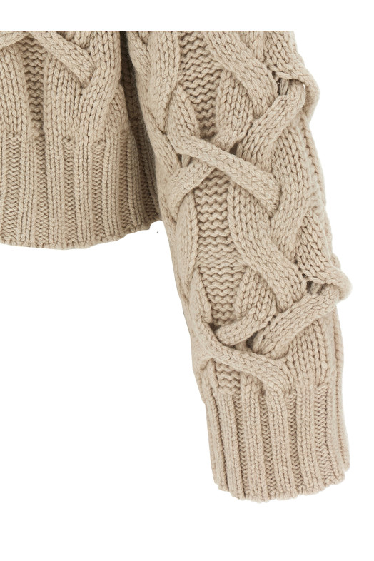 Braided sweater Beige Braided sweater Beige