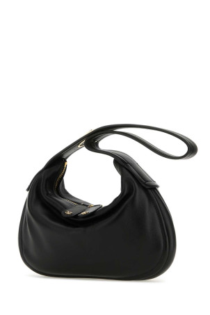 Black nappa leather small Go-Hobo shoulder bag Black VALENTINO GARAVANI (4W0B0N54ZFJ)