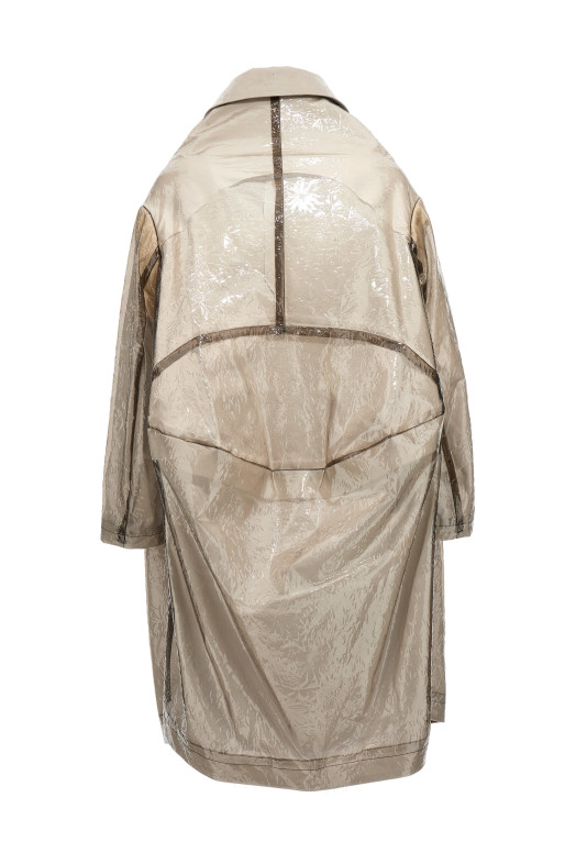 Oversize texture trench coat Gray