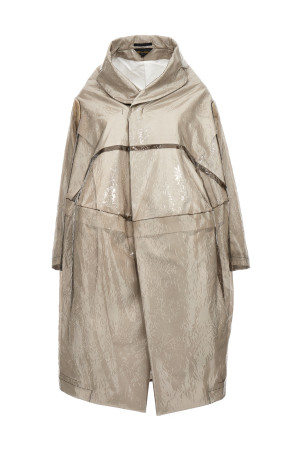 Тренч с крупной текстурой, серый COMME DES GARÇONS (GKC0030511)