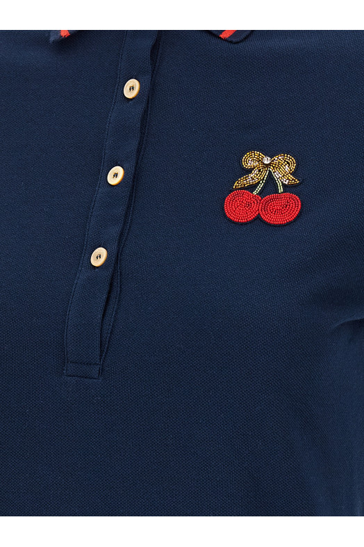 Valentino Garavani 'Cherryfic' polo shirt Blue
