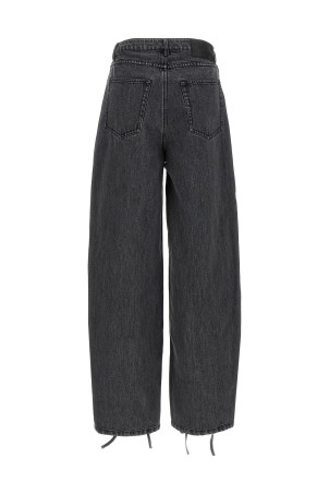 'Denim Laced Leg' jeans Gray