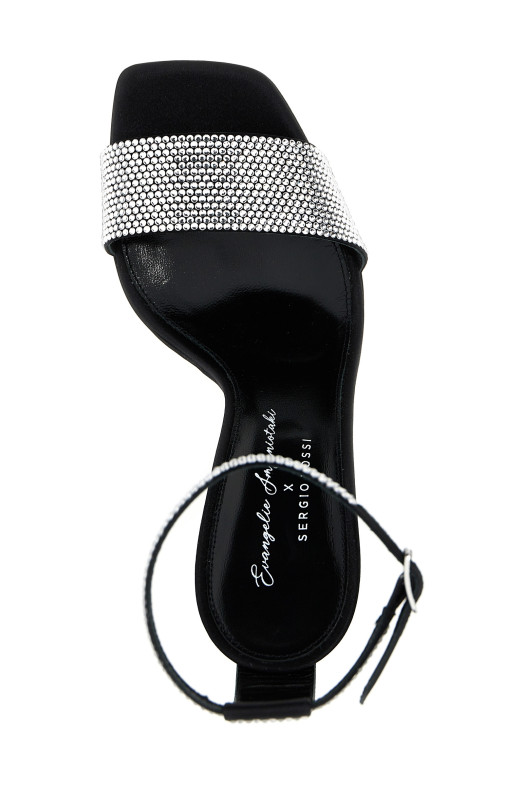Сандалі «Evangelie» від Mr. Patentie Rossi x Evangelie Smyrniotaki, чорні SERGIO ROSSI (B03790MAFT721201498)