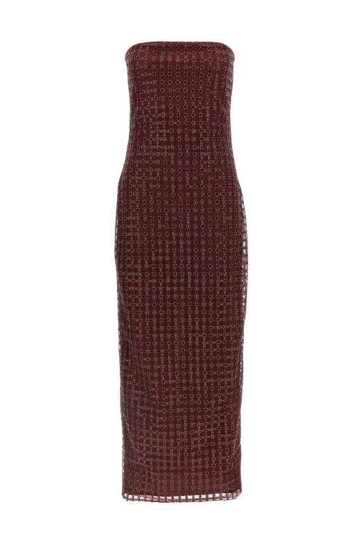 Платье «Beaded Maxi Tube» бордовое 11504927342734 Платье «Beaded Maxi Tube» бордовое 11504927342734