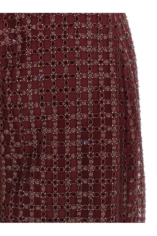 Платье «Beaded Maxi Tube» бордовое 11504927342734 Платье «Beaded Maxi Tube» бордовое 11504927342734