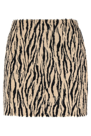'Printed Faux Fur' skirt Black-grey 'Printed Faux Fur' skirt Black-grey
