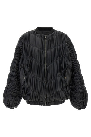 Pleated bomber jacket Black Pleated bomber jacket Black