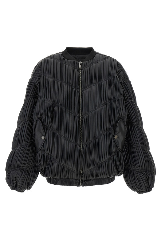 Pleated bomber jacket Black Pleated bomber jacket Black