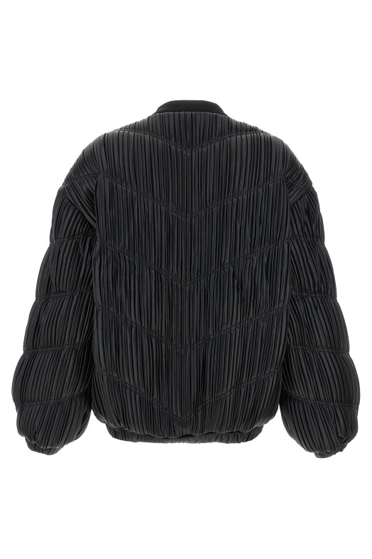 Pleated bomber jacket Black Pleated bomber jacket Black