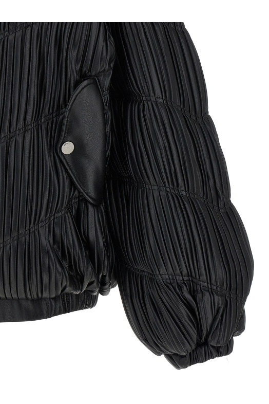 Pleated bomber jacket Black Pleated bomber jacket Black