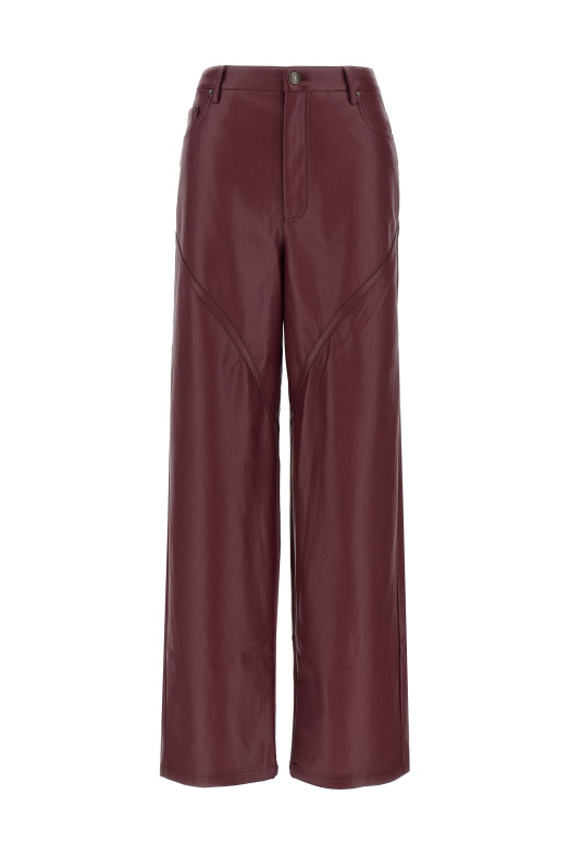 Брюки с завышенной талией и кантом бордо 11424427342734 Брюки с завышенной талией и кантом бордо 11424427342734