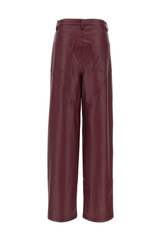 Брюки с завышенной талией и кантом бордо 11424427342734 Брюки с завышенной талией и кантом бордо 11424427342734