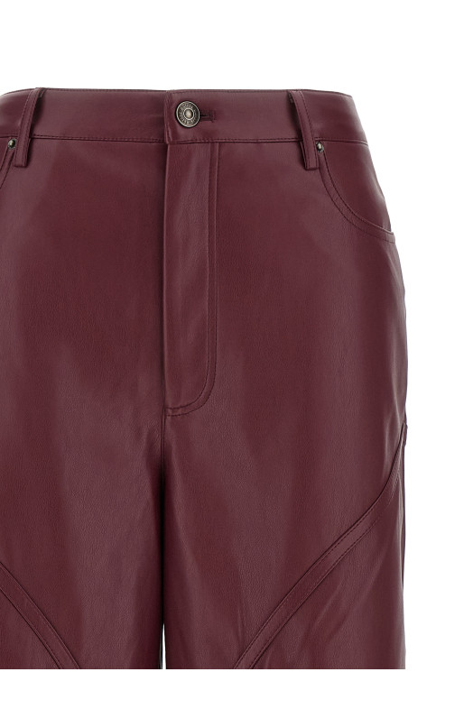 Брюки с завышенной талией и кантом бордо 11424427342734 Брюки с завышенной талией и кантом бордо 11424427342734