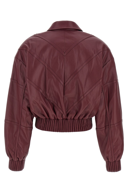 Leather effect bomber jacket Bordeaux Leather effect bomber jacket Bordeaux
