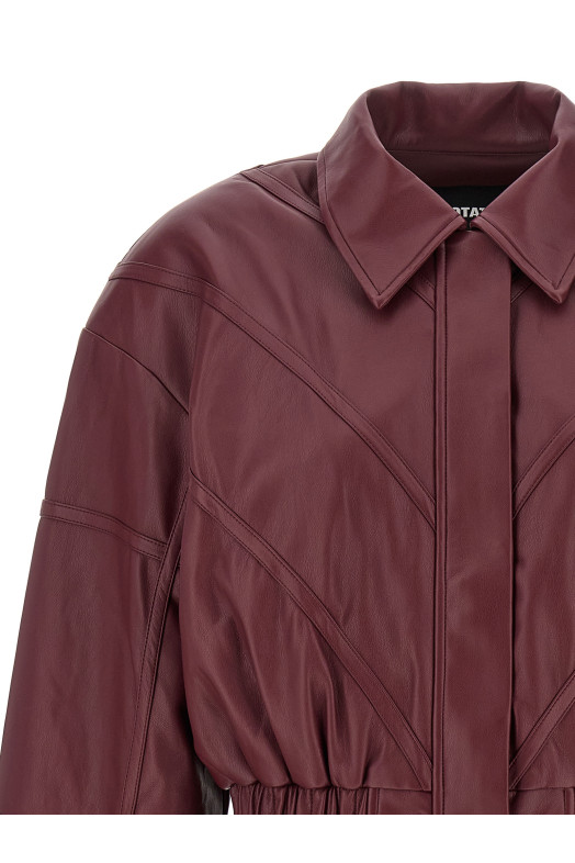 Leather effect bomber jacket Bordeaux Leather effect bomber jacket Bordeaux