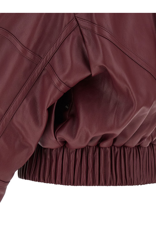 Leather effect bomber jacket Bordeaux Leather effect bomber jacket Bordeaux