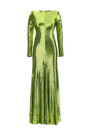 Sequin long dress Green