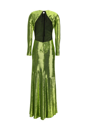 Sequin long dress Green