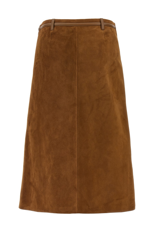 Шкіряна спідниця Horsebit Brown GUCCI 835480XNA8L2535 Шкіряна спідниця Horsebit Brown GUCCI 835480XNA8L2535