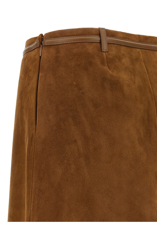 Шкіряна спідниця Horsebit Brown GUCCI 835480XNA8L2535 Шкіряна спідниця Horsebit Brown GUCCI 835480XNA8L2535