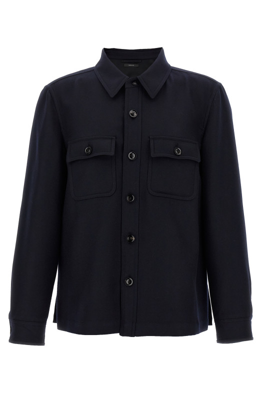 'Double Splittable Light Wool' overshirt Blue 'Double Splittable Light Wool' overshirt Blue
