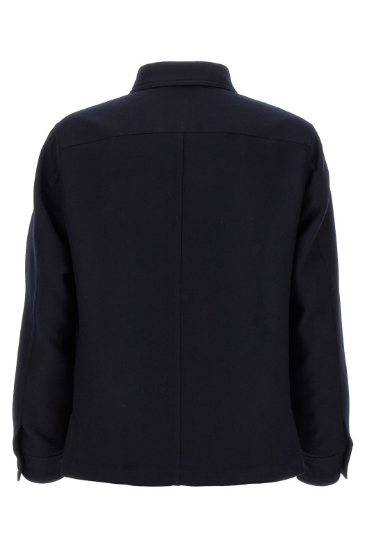 'Double Splittable Light Wool' overshirt Blue 'Double Splittable Light Wool' overshirt Blue