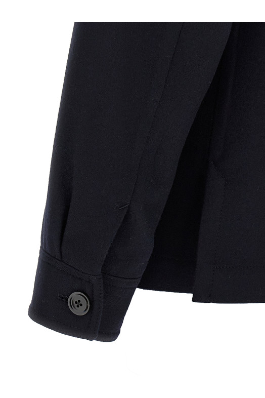 'Double Splittable Light Wool' overshirt Blue 'Double Splittable Light Wool' overshirt Blue