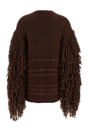 Кардиган з бахромою Bouclé, коричневий FABIANA FILIPPI MAD215F120L5011269 Кардиган з бахромою Bouclé, коричневий FABIANA FILIPPI MAD215F120L5011269