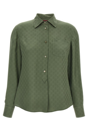 Шовкова сорочка GG зелена GUCCI 837016Z7ATQ3065