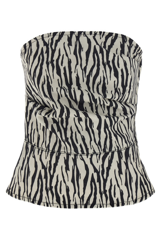 'Printed Denim' top Black-grey 'Printed Denim' top Black-grey