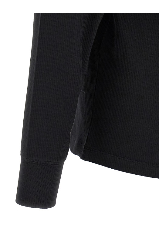 Футболка з ребристою бавовною Чорна TOM FORD JHL019JMC067LB999 Футболка з ребристою бавовною Чорна TOM FORD JHL019JMC067LB999