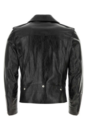 Черная кожаная куртка Black SAINT LAURENT (484284YC2NI) Черная кожаная куртка Black SAINT LAURENT (484284YC2NI)