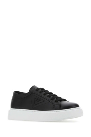Black leather sneakers PRADA (4E3560A21)