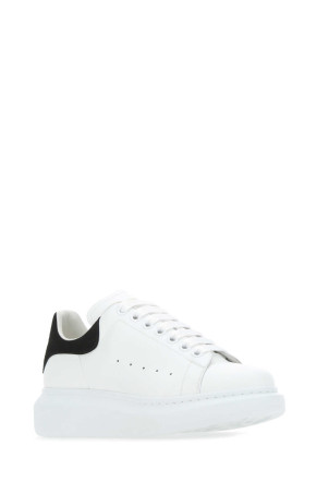 White leather sneakers with black suede heel ALEXANDER MCQUEEN (553770WHGP7)