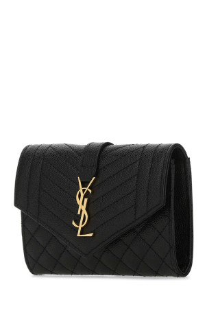Black leather Envelope wallet Black SAINT LAURENT (651026BOW91)