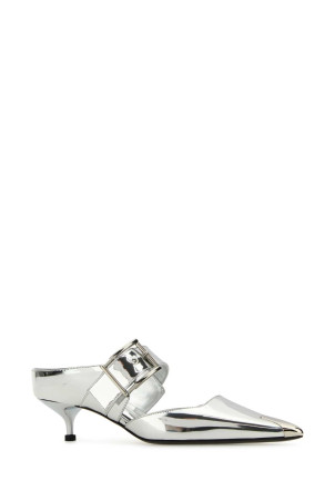 Серебряные кожаные туфли-лодочки Punk ALEXANDER MCQUEEN (780794W4WG1) Серебряные кожаные туфли-лодочки Punk ALEXANDER MCQUEEN (780794W4WG1)