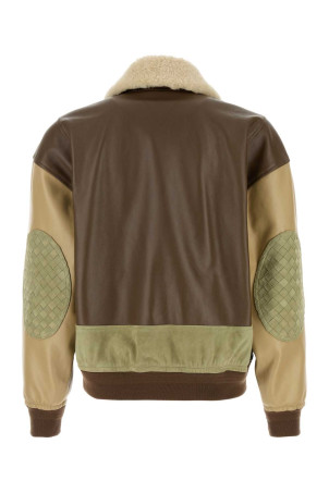 Multicolor leather bomber jacket BOTTEGA VENETA (833908V5BX0)