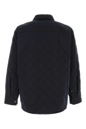 Куртка из хлопковой смеси темно-синего цвета BOTTEGA VENETA (837036V5O60)