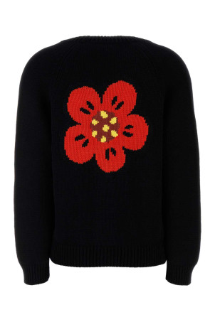 Black cotton blend cardigan KENZO (FF62CA7063LA) Black cotton blend cardigan KENZO (FF62CA7063LA)