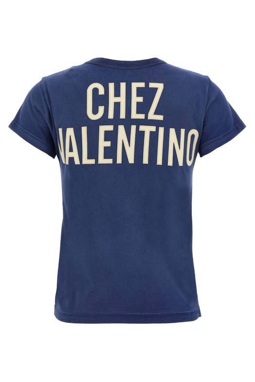 Valentino Garavani 'Panther Lady' T-shirt Blue Valentino Garavani 'Panther Lady' T-shirt Blue
