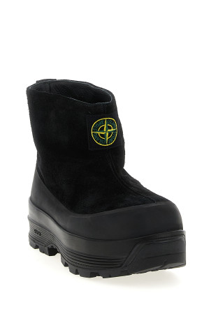 Замшеві ботильйони Чорні STONE ISLAND K2SFWS100120S0172V0029 Замшеві ботильйони Чорні STONE ISLAND K2SFWS100120S0172V0029