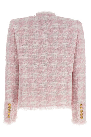 Блейзер з кучерявим коміром, рожевий BALMAIN FF1SM508CG17GRD Блейзер з кучерявим коміром, рожевий BALMAIN FF1SM508CG17GRD